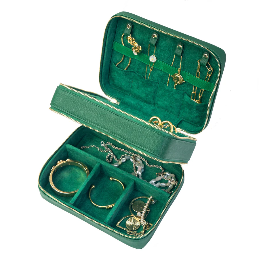 Cherloi Saffiano Leather Jewelry Case